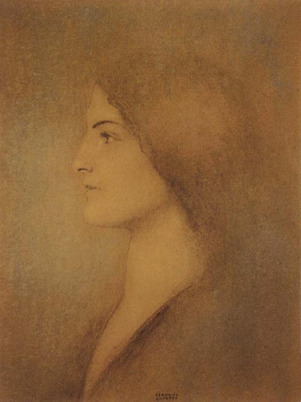 Fernand Khnopff Head of a Woman France oil painting art